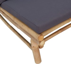 vidaXL 2-cz. zestaw mebli do ogrodu, ciemnoszare poduszki, bambus 6