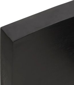 vidaXL Półka, ciemnoszara, 100x40x6 cm, wykończone lite drewno dębowe 3