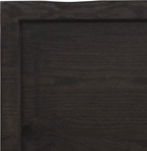 vidaXL Półka, ciemnoszara, 100x40x6 cm, wykończone lite drewno dębowe 5