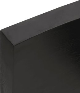 vidaXL Półka, ciemnoszara, 100x40x6 cm, wykończone lite drewno dębowe 6