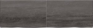 vidaXL Półka, ciemnoszara, 200x60x6 cm, wykończone, lite drewno dębowe 2