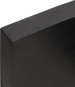 vidaXL Półka, ciemnoszara, 200x60x6 cm, wykończone, lite drewno dębowe 4
