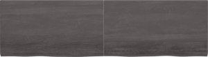 vidaXL Półka, ciemnoszara, 220x60x4 cm, wykończone drewno dębowe 2