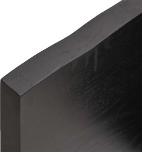 vidaXL Półka, ciemnoszara, 220x60x4 cm, wykończone drewno dębowe 4