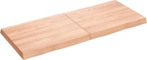 vidaXL Blat do biurka, jasnobrązowy, 120x50x6 cm, lite drewno dębowe 2