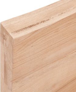 vidaXL Blat do biurka, jasnobrązowy, 120x50x6 cm, lite drewno dębowe 4