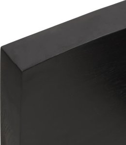 vidaXL Blat stołu, ciemnoszary, 140x50x6 cm, dąb z naturalną krawędzią 7