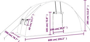vidaXL Szklarnia ze stalową ramą, zielona, 12 m, 6x2x2,85 m 12