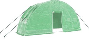vidaXL Szklarnia ze stalową ramą, zielona, 12 m, 6x2x2,85 m 2