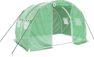 vidaXL Szklarnia ze stalową ramą, zielona, 6 m, 3x2x2 m 2
