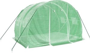vidaXL Szklarnia ze stalową ramą, zielona, 6 m, 3x2x2 m 3