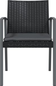 vidaXL Krzesła ogrodowe z poduszkami, 2 szt., czarne, 56,5x57x83 cm 4