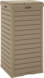 Skrzynia ogrodowa vidaXL Zewnętrzny kosz na śmieci, jasnobrązowy, 41x41x86 cm, PP 4