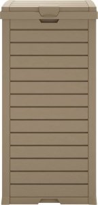 Skrzynia ogrodowa vidaXL Zewnętrzny kosz na śmieci, jasnobrązowy, 41x41x86 cm, PP 5