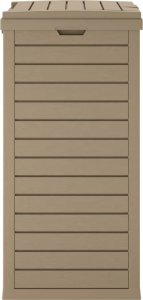 Skrzynia ogrodowa vidaXL Zewnętrzny kosz na śmieci, jasnobrązowy, 41x41x86 cm, PP 6
