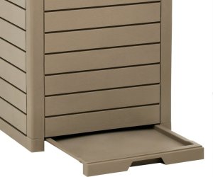 Skrzynia ogrodowa vidaXL Zewnętrzny kosz na śmieci, jasnobrązowy, 41x41x86 cm, PP 8
