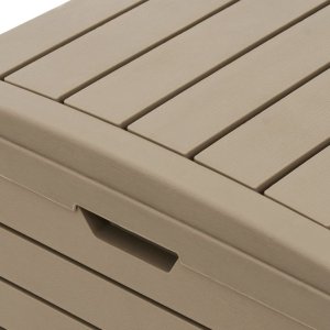 Skrzynia ogrodowa vidaXL Zewnętrzny kosz na śmieci, jasnobrązowy, 41x41x86 cm, PP 9