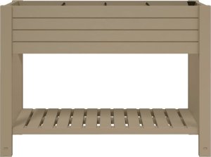 vidaXL Donica do podwyższonej rabaty, jasnobrązowa, 110x45x79 cm, PP 3