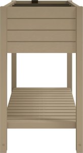 vidaXL Donica do podwyższonej rabaty, jasnobrązowa, 110x45x79 cm, PP 4