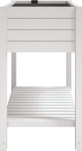 vidaXL Donica do podwyższonej rabaty, biała, 110x45x79 cm, PP 4