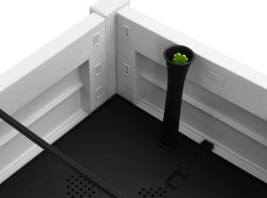 vidaXL Donica do podwyższonej rabaty, biała, 110x45x79 cm, PP 5