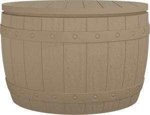 Skrzynia ogrodowa vidaXL Ogrodowy schowek 3-w-1, jasnobrązowy, polipropylen 2