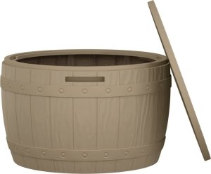 Skrzynia ogrodowa vidaXL Ogrodowy schowek 3-w-1, jasnobrązowy, polipropylen 4