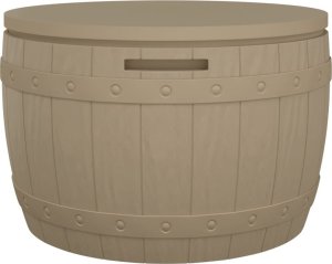 Skrzynia ogrodowa vidaXL Ogrodowy schowek 3-w-1, jasnobrązowy, polipropylen 5