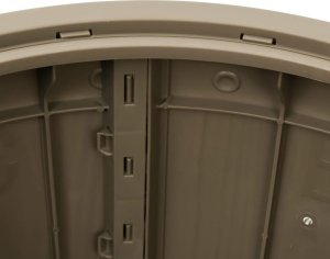 Skrzynia ogrodowa vidaXL Ogrodowy schowek 3-w-1, jasnobrązowy, polipropylen 6