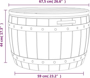 Skrzynia ogrodowa vidaXL Ogrodowy schowek 3-w-1, jasnobrązowy, polipropylen 8