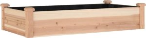 vidaXL Podwyższona rabata z wyściółką, 120x60x25 cm, drewno jodłowe 2