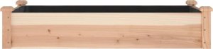 vidaXL Podwyższona rabata z wyściółką, 120x60x25 cm, drewno jodłowe 4