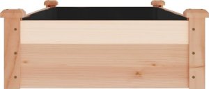 vidaXL Podwyższona rabata z wyściółką, 120x60x25 cm, drewno jodłowe 5