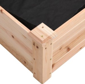 vidaXL Podwyższona rabata z wyściółką, 120x60x25 cm, drewno jodłowe 7