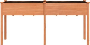 vidaXL Kwietnik z wyściółką, brązowy, 161x45x76 cm, drewno jodłowe 4