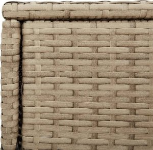 Szafa ogrodowa vidaXL Szafka ogrodowa, beżowa, 105x55x113 cm, polirattan 11