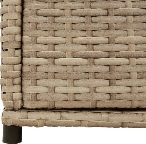 Szafa ogrodowa vidaXL Szafka ogrodowa, beżowa, 105x55x113 cm, polirattan 10