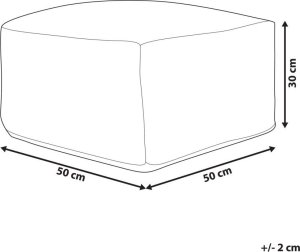 Beliani Puf z juty 50 x 50 cm zielono-beżowy GOPI 5