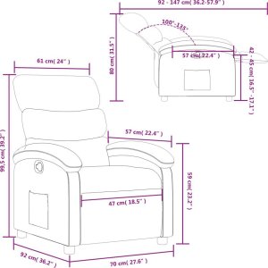 vidaXL Fotel rozkładany, czarny, sztuczna skóra 11
