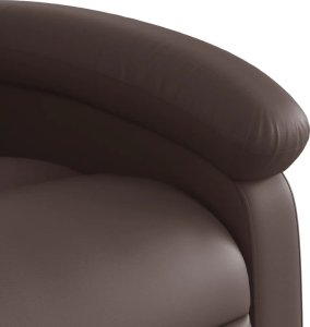 vidaXL Fotel rozkładany, brązowy, sztuczna skóra 8