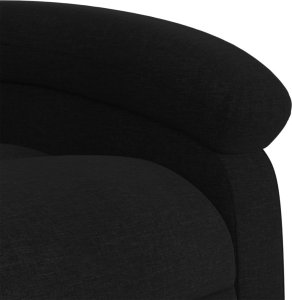 vidaXL Rozkładany fotel masujący, czarny, obity tkaniną 9