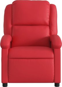 vidaXL Rozkładany fotel masujący, czerwony, sztuczna skóra 4