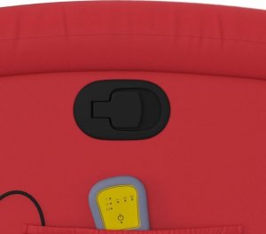 vidaXL Rozkładany fotel masujący, czerwony, sztuczna skóra 10