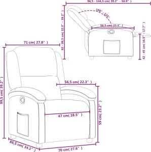 vidaXL Fotel rozkładany, czarny, sztuczna skóra 11