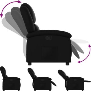 vidaXL Fotel rozkładany, czarny, sztuczna skóra 6