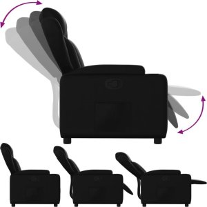 vidaXL Fotel rozkładany, czarny, sztuczna skóra 6