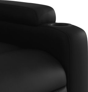 vidaXL Fotel rozkładany, czarny, sztuczna skóra 8