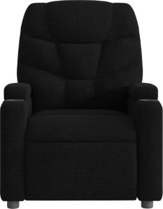 vidaXL Rozkładany fotel masujący, czarny, obity tkaniną 4
