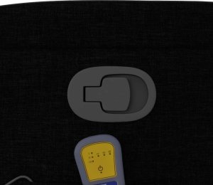 vidaXL Rozkładany fotel masujący, czarny, obity tkaniną 10