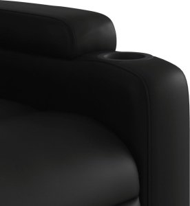 vidaXL Rozkładany fotel masujący, czarny, sztuczna skóra 9